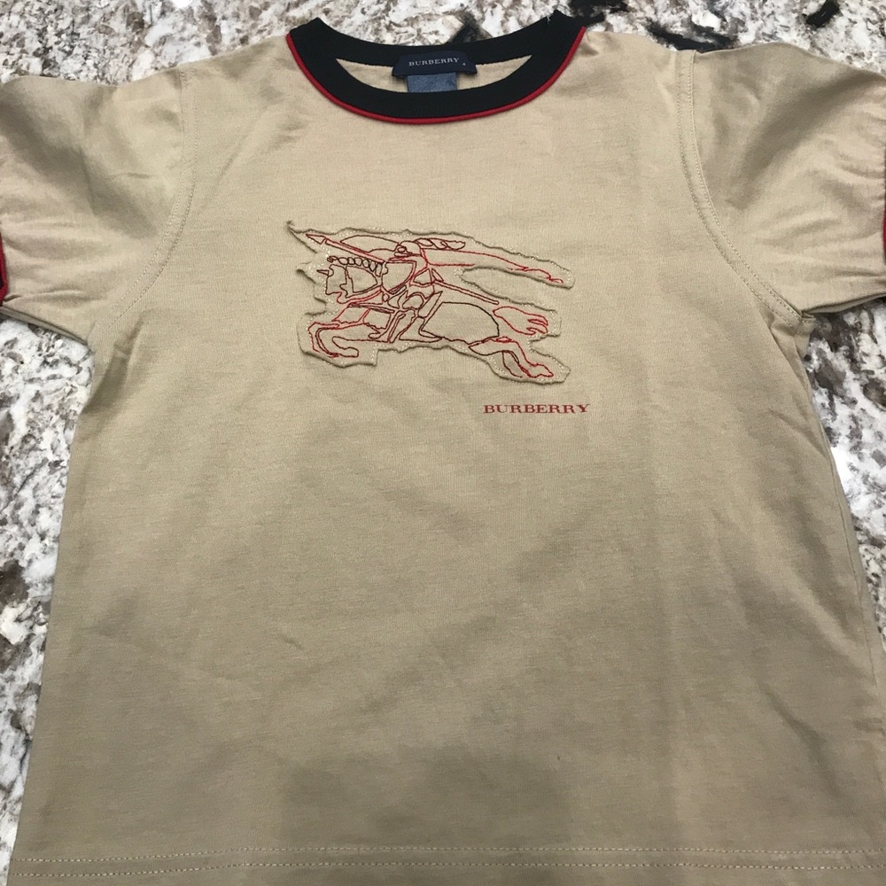 Boys Burberry Short Sleeve Shirt (4Y)